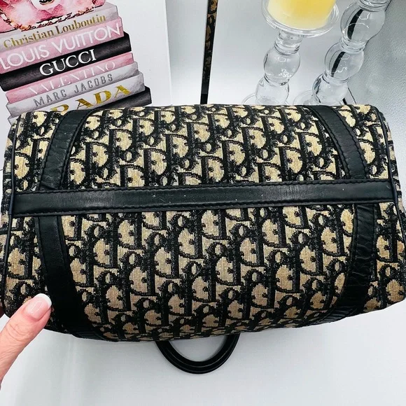 Dior Boston Trotter Bag - Navy/Tan - Picture 8 of 16